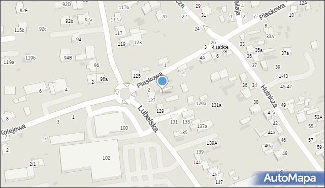 Lubartów, Lubelska, 127a, mapa Lubartów