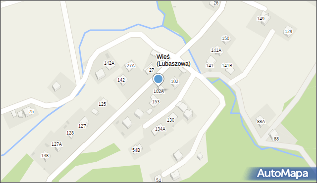 Lubaszowa, Lubaszowa, 102A, mapa Lubaszowa