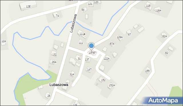 Lubaszowa, Lubaszowa, 137A, mapa Lubaszowa