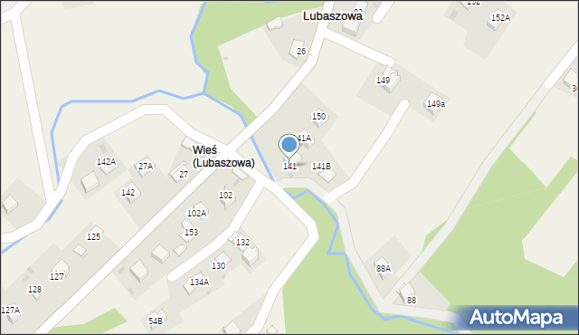 Lubaszowa, Lubaszowa, 141, mapa Lubaszowa