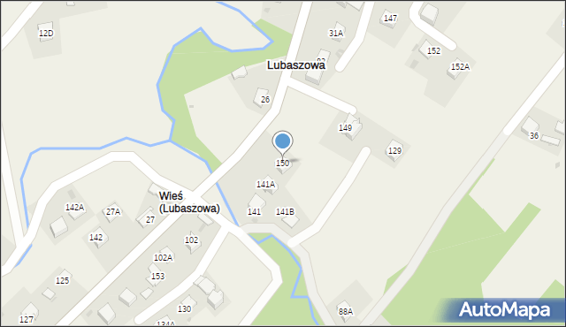 Lubaszowa, Lubaszowa, 150, mapa Lubaszowa