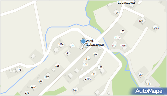 Lubaszowa, Lubaszowa, 27, mapa Lubaszowa