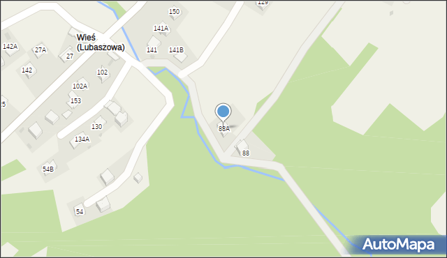 Lubaszowa, Lubaszowa, 88A, mapa Lubaszowa