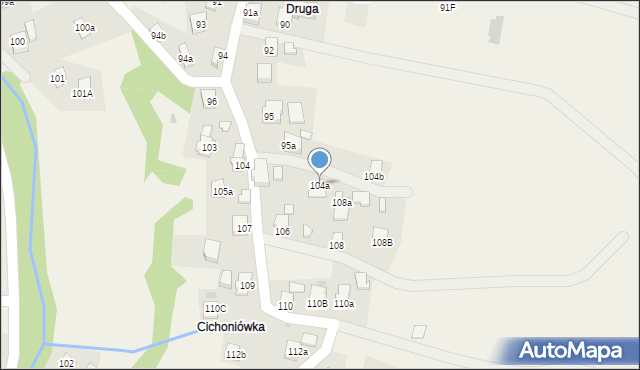 Lubatowa, Lubatowa, 104a, mapa Lubatowa