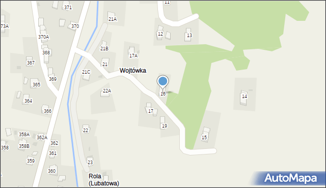 Lubatowa, Lubatowa, 16, mapa Lubatowa