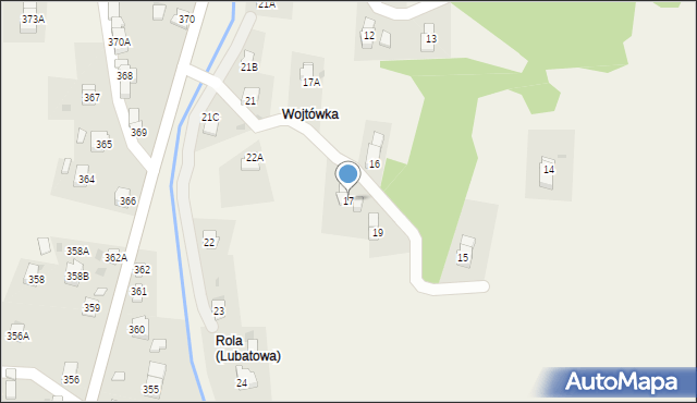 Lubatowa, Lubatowa, 17, mapa Lubatowa
