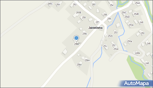 Lubatowa, Lubatowa, 258b, mapa Lubatowa