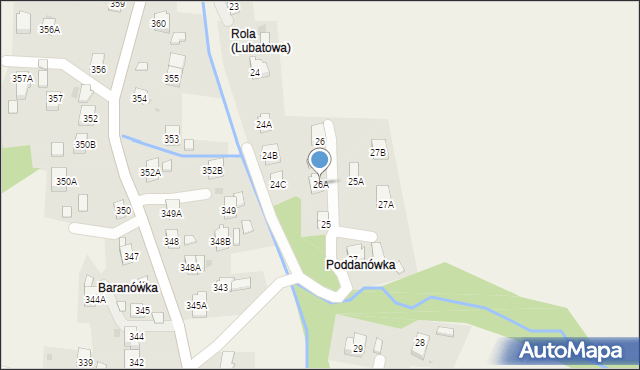Lubatowa, Lubatowa, 26A, mapa Lubatowa