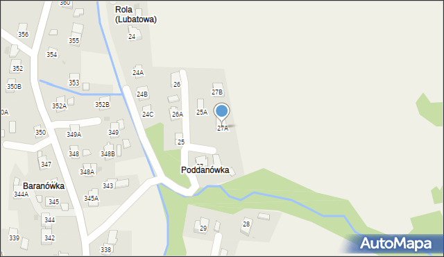 Lubatowa, Lubatowa, 27A, mapa Lubatowa