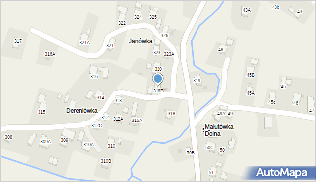 Lubatowa, Lubatowa, 318B, mapa Lubatowa