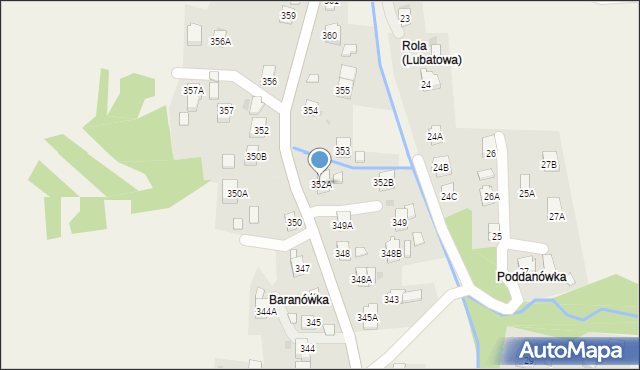 Lubatowa, Lubatowa, 352A, mapa Lubatowa