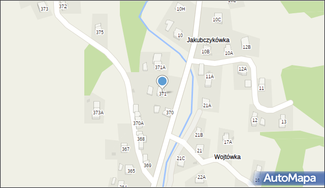 Lubatowa, Lubatowa, 371, mapa Lubatowa