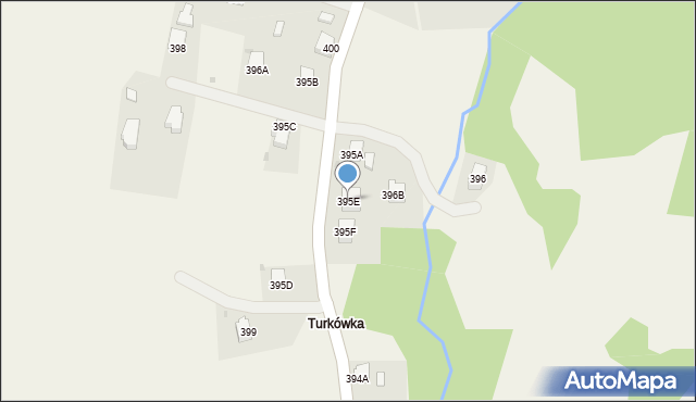 Lubatowa, Lubatowa, 395E, mapa Lubatowa