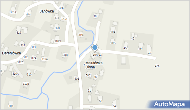 Lubatowa, Lubatowa, 49A, mapa Lubatowa