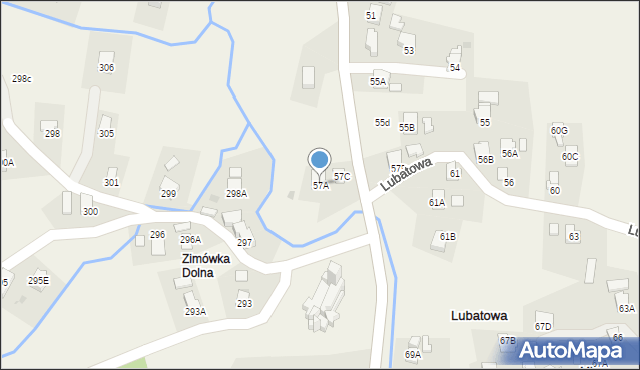 Lubatowa, Lubatowa, 57A, mapa Lubatowa