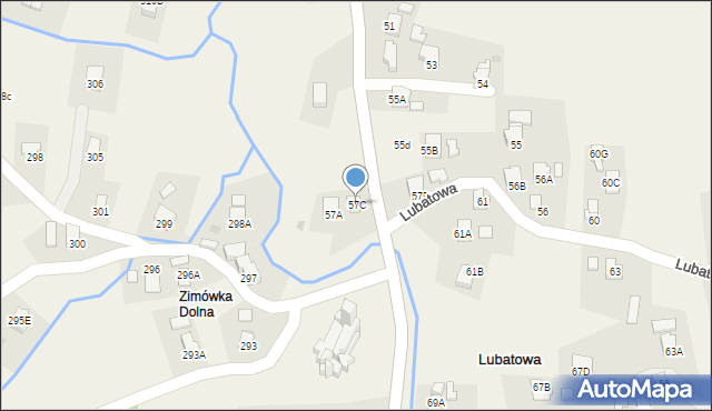 Lubatowa, Lubatowa, 57C, mapa Lubatowa