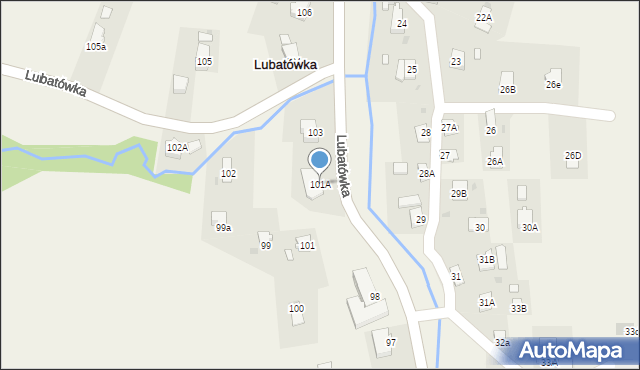 Lubatówka, Lubatówka, 101A, mapa Lubatówka