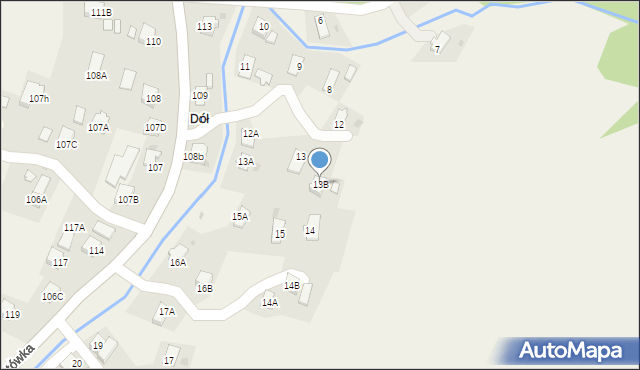 Lubatówka, Lubatówka, 13B, mapa Lubatówka