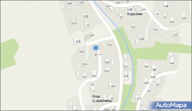 Lubatówka, Lubatówka, 91, mapa Lubatówka