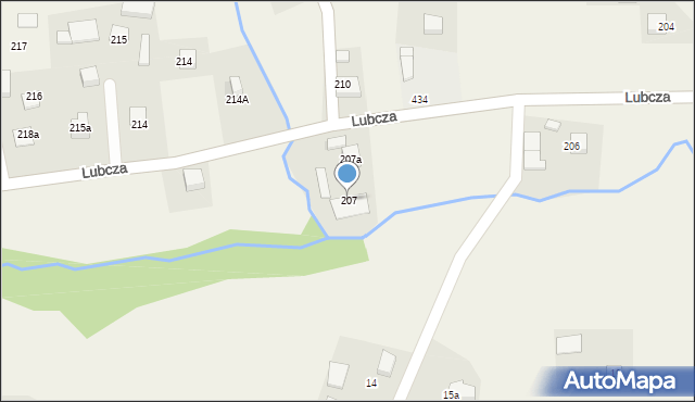 Lubcza, Lubcza, 207, mapa Lubcza