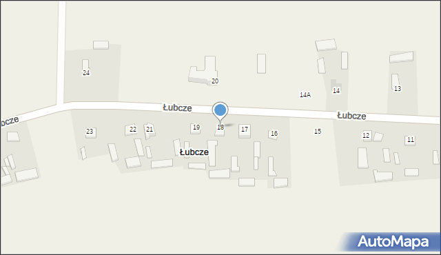 Łubcze, Łubcze, 18, mapa Łubcze