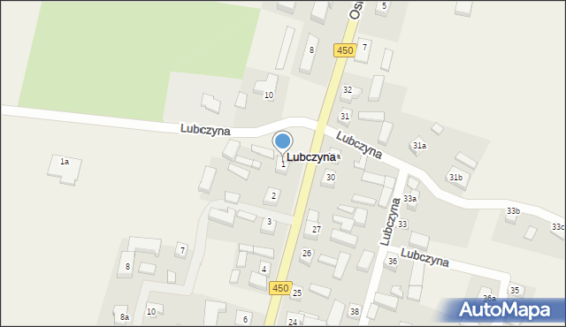 Lubczyna, Lubczyna, 1, mapa Lubczyna