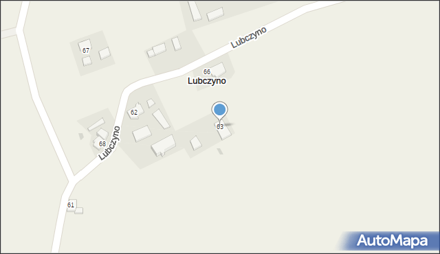 Lubczyno, Lubczyno, 63, mapa Lubczyno