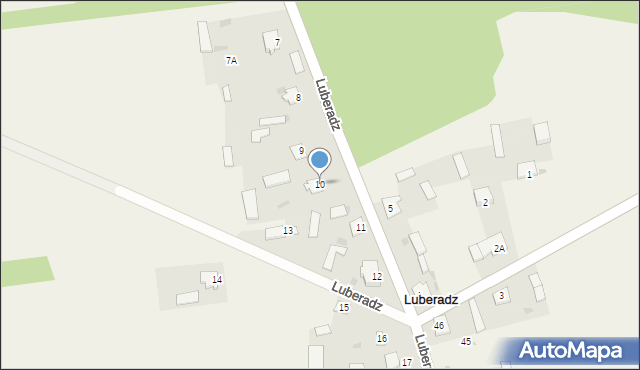 Luberadz, Luberadz, 10, mapa Luberadz