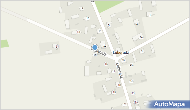 Luberadz, Luberadz, 15, mapa Luberadz