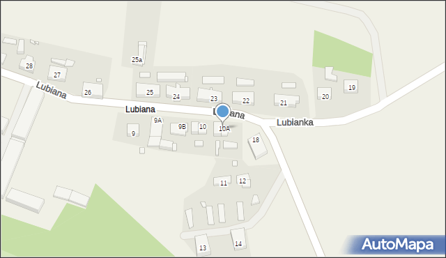 Lubiana, Lubiana, 10A, mapa Lubiana