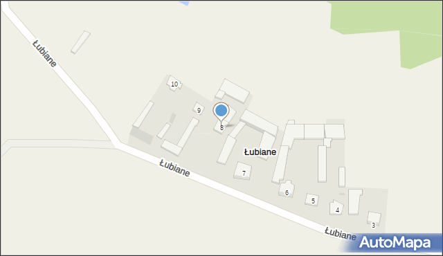 Łubiane, Łubiane, 8, mapa Łubiane