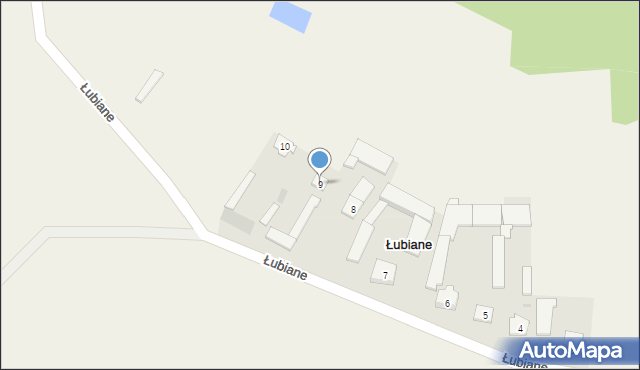 Łubiane, Łubiane, 9, mapa Łubiane