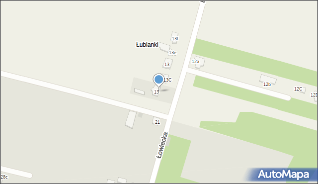 Łubianki, Łubianki, 13a, mapa Łubianki