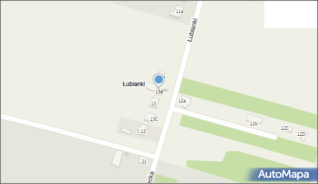 Łubianki, Łubianki, 13e, mapa Łubianki