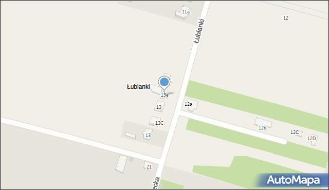 Łubianki, Łubianki, 13e, mapa Łubianki