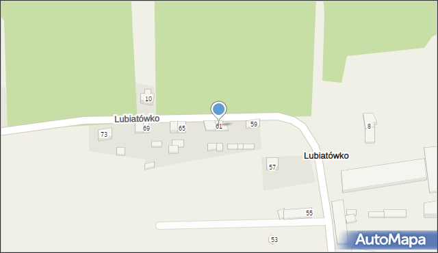 Lubiatówko, Lubiatówko, 61, mapa Lubiatówko