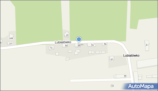 Lubiatówko, Lubiatówko, 65, mapa Lubiatówko