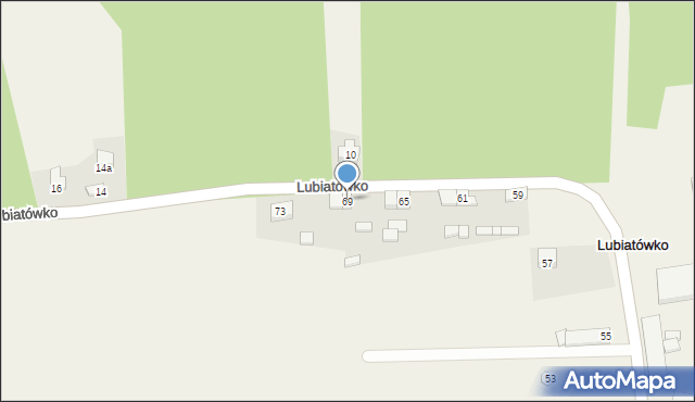 Lubiatówko, Lubiatówko, 69, mapa Lubiatówko