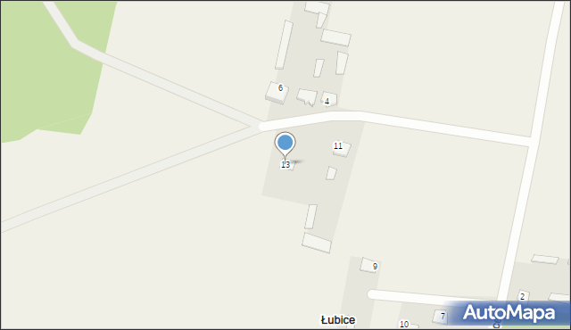 Łubice, Łubice, 13, mapa Łubice