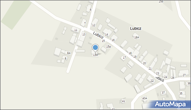 Lubicz, Lubicz, 13A, mapa Lubicz