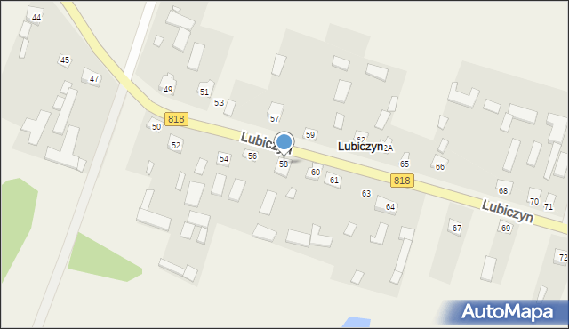 Lubiczyn, Lubiczyn, 58, mapa Lubiczyn