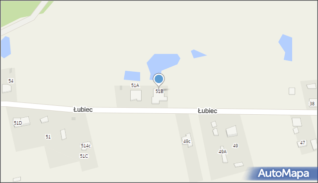 Łubiec, Łubiec, 51B, mapa Łubiec