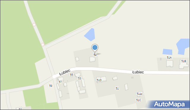 Łubiec, Łubiec, 54, mapa Łubiec