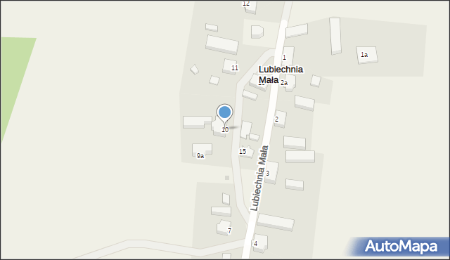 Lubiechnia Mała, Lubiechnia Mała, 10, mapa Lubiechnia Mała