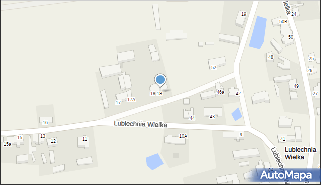 Lubiechnia Wielka, Lubiechnia Wielka, 18A, mapa Lubiechnia Wielka