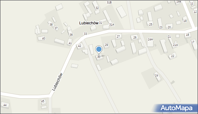 Lubiechów, Lubiechów, 30, mapa Lubiechów