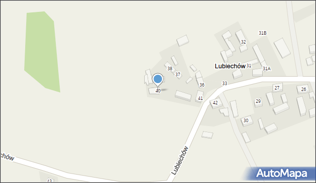 Lubiechów, Lubiechów, 40, mapa Lubiechów