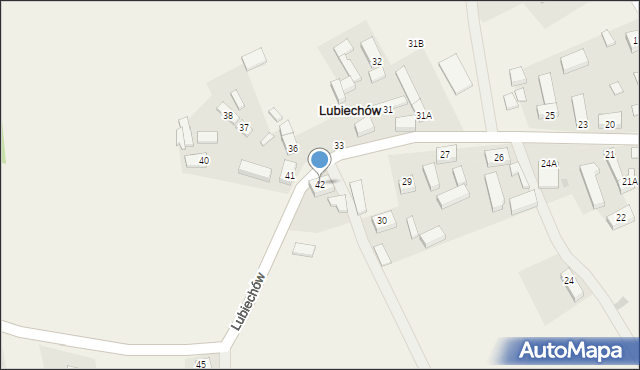 Lubiechów, Lubiechów, 42, mapa Lubiechów