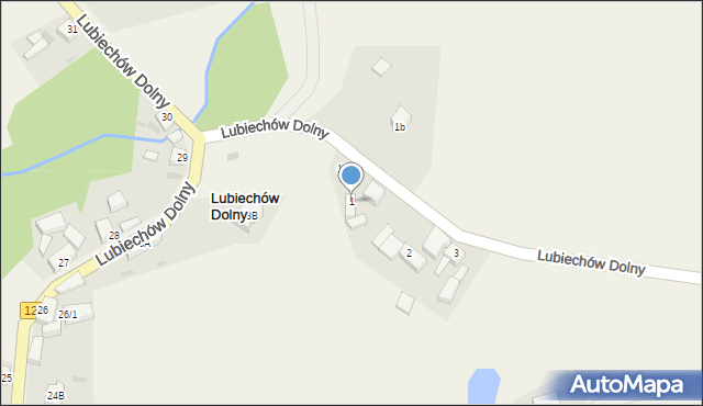 Lubiechów Dolny, Lubiechów Dolny, 1, mapa Lubiechów Dolny