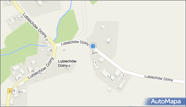 Lubiechów Dolny, Lubiechów Dolny, 1A, mapa Lubiechów Dolny